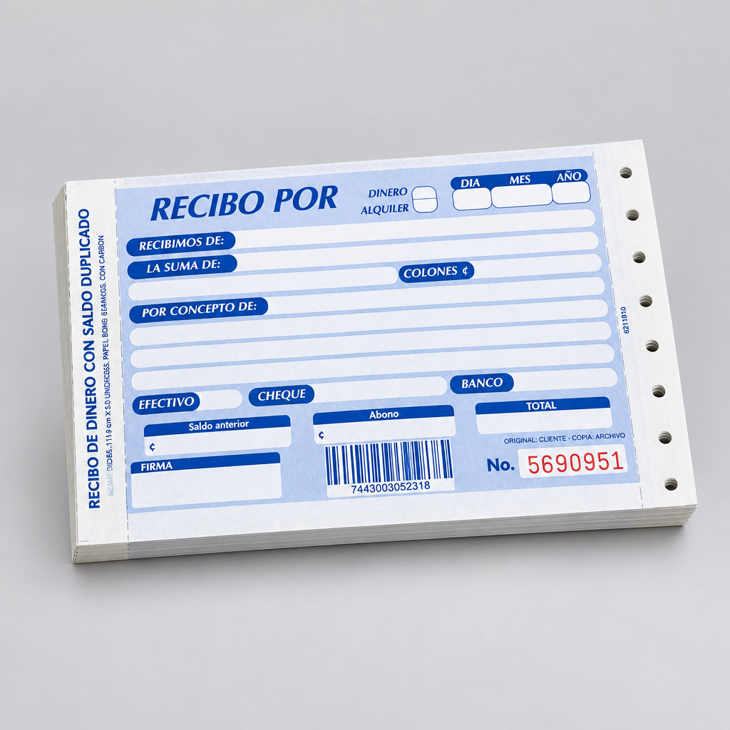 Recibo por dinero